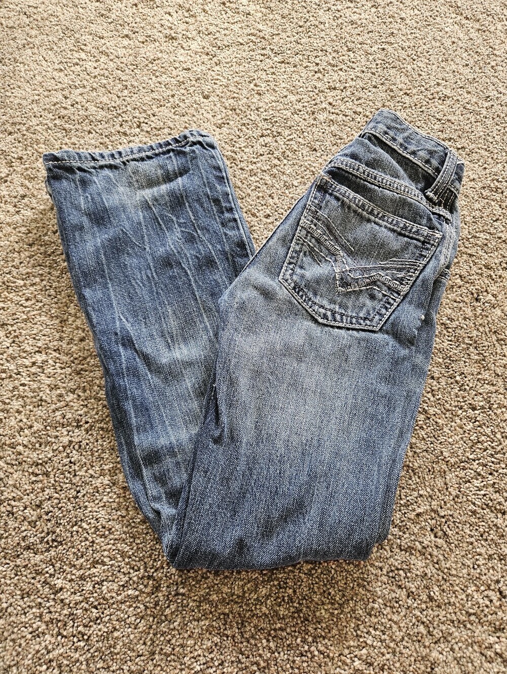 Wrangler 20X Light Wash Mid Rise Adjustable Elastic Waist Kids Jeans Size 10